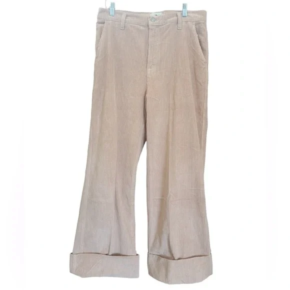 NWT 7 For All Mankind CORDUROY EASY TROUSER IN CAMEO ROSE, size 30, runs large - Picture 4 of 11